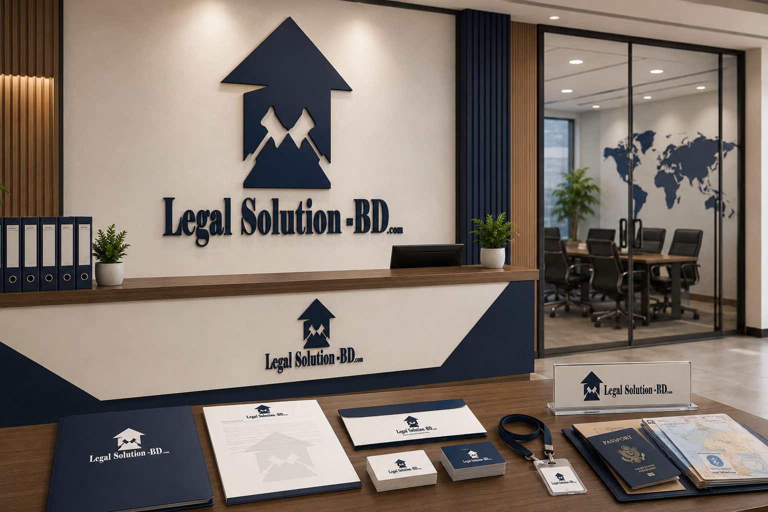 Legal Solution BD branded reception counter