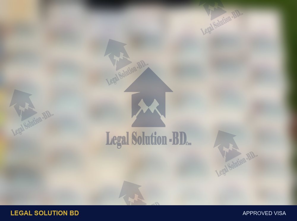 Approved Europe work visa — Legal Solution BD client (personal details hidden for privacy)