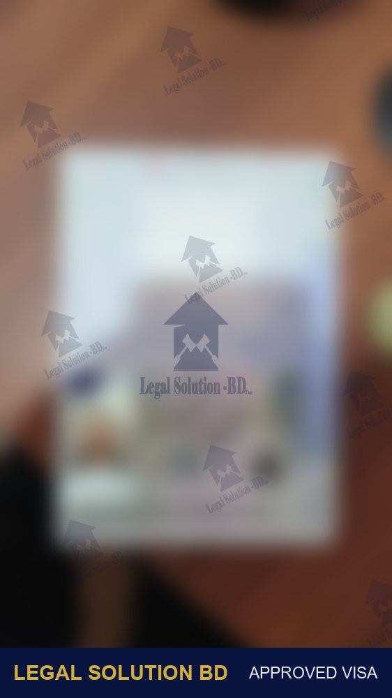 Approved Europe work visa — Legal Solution BD client (personal details hidden for privacy)